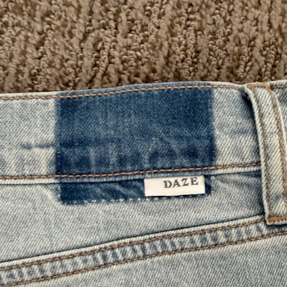 DAZE Light Blue High-Rise Cuffed Denim Shorts - Women's Jean Shorts - Picture 3 of 4